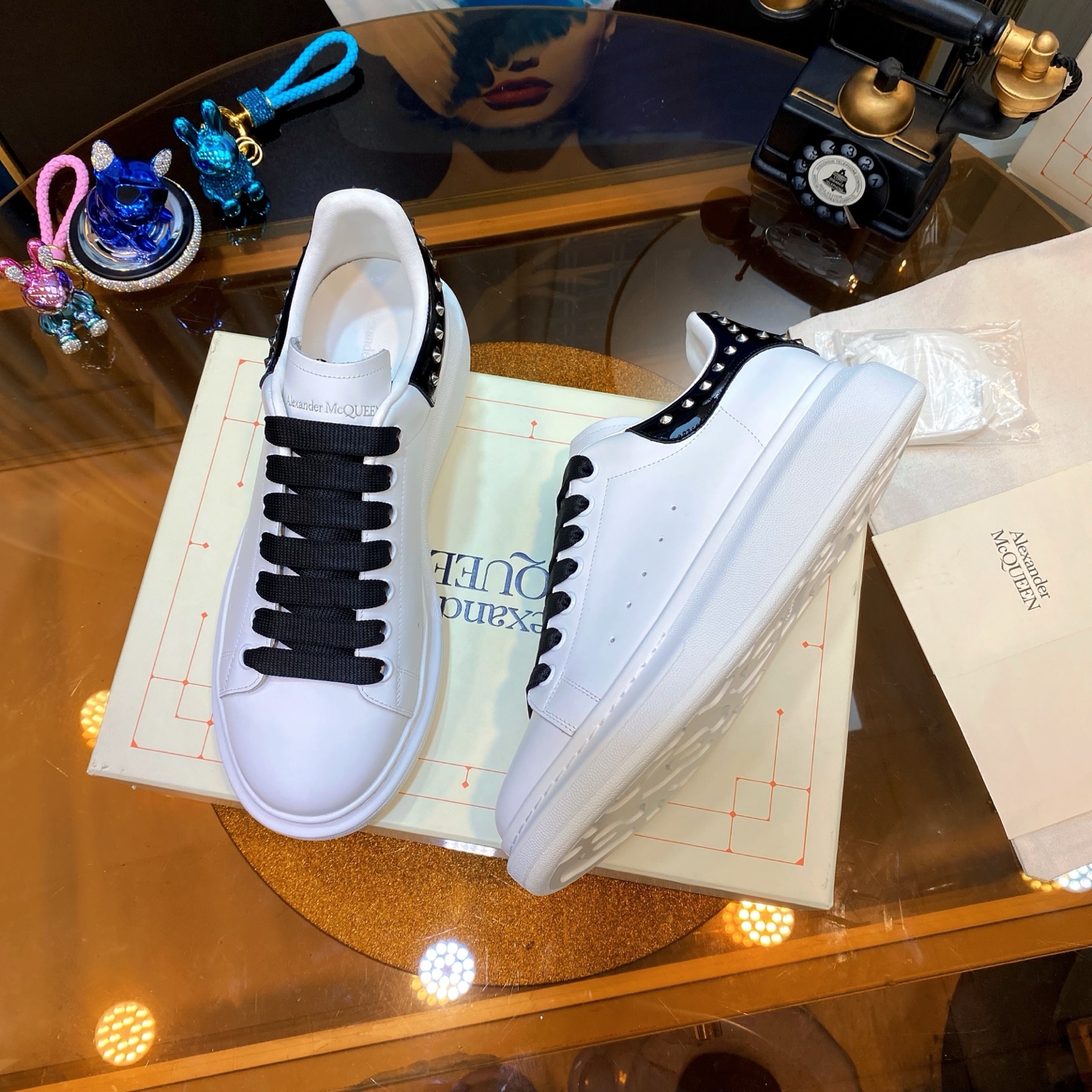 McQueen Stud Sneakers White