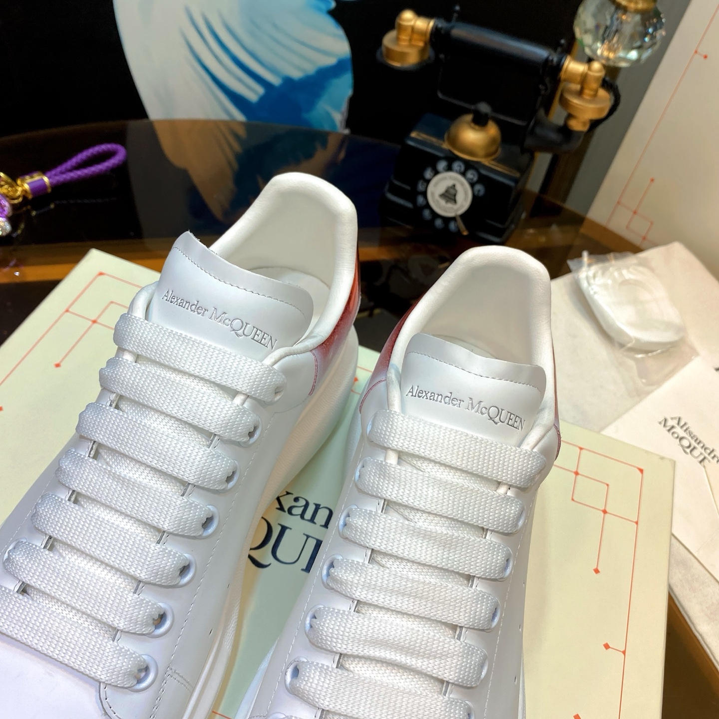 McQueen Platform White Red