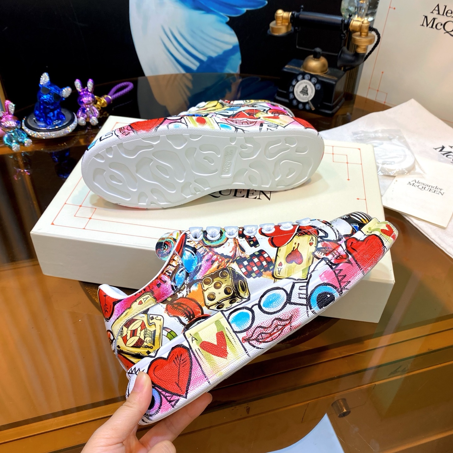 McQueen Graffiti Shoes Multi