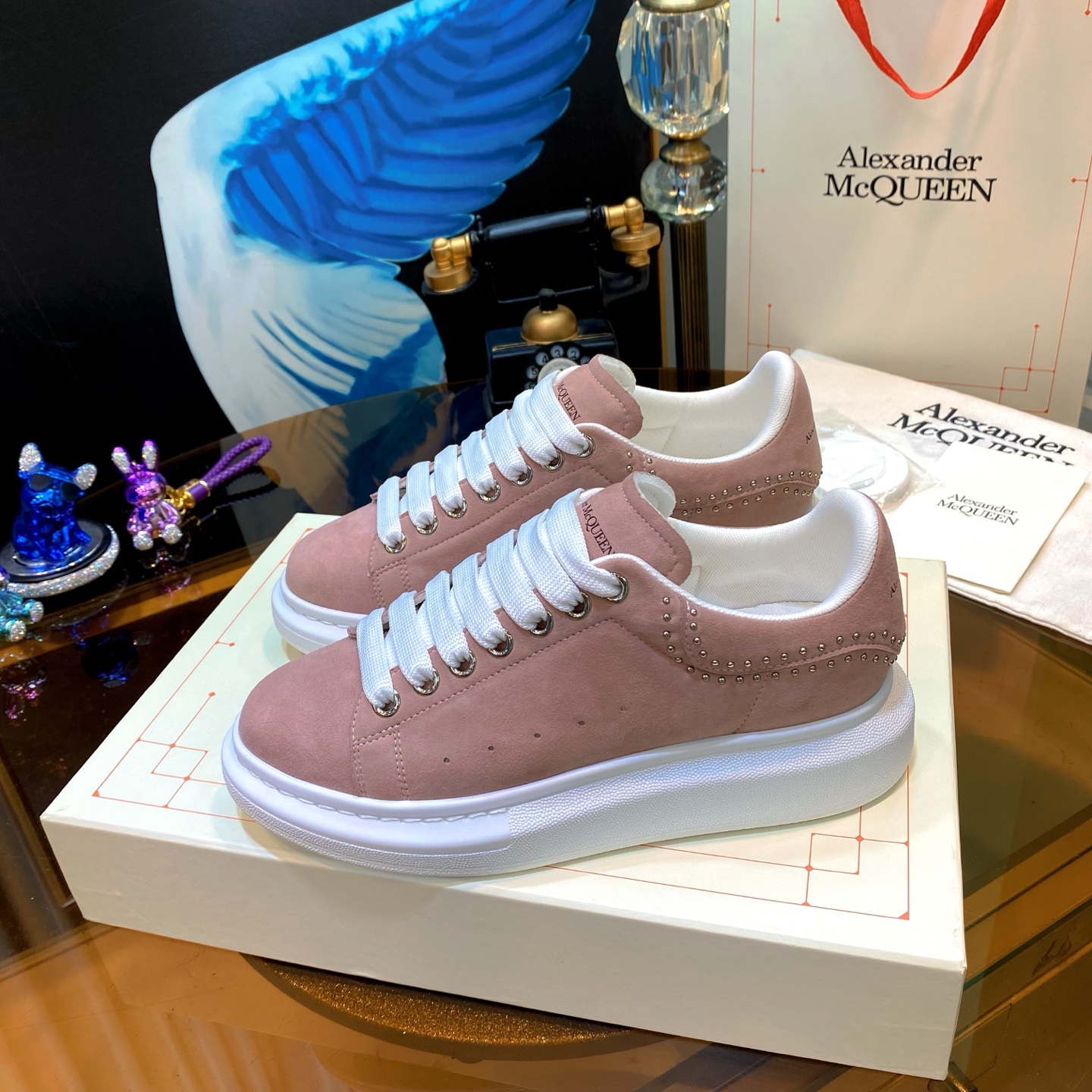 McQueen Stud Sneakers Pink