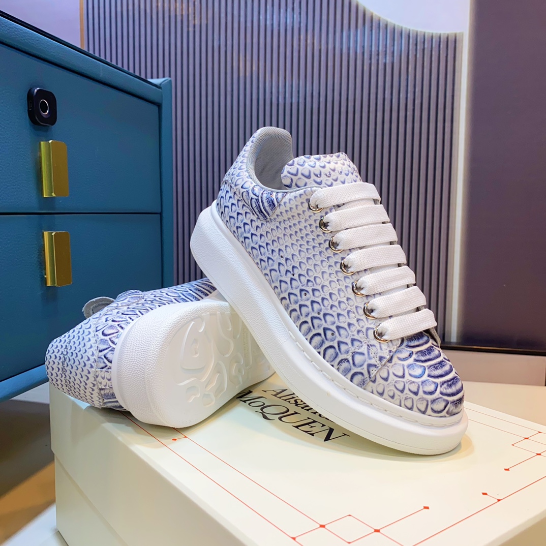 McQueen Embossed Sneakers Blue