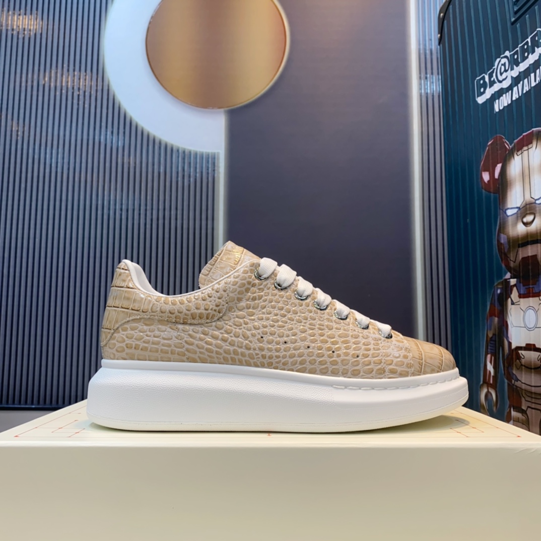 McQueen Croc Sneaker Beige