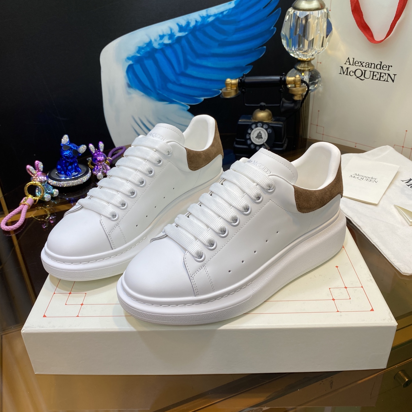 McQueen Sneakers White Brown