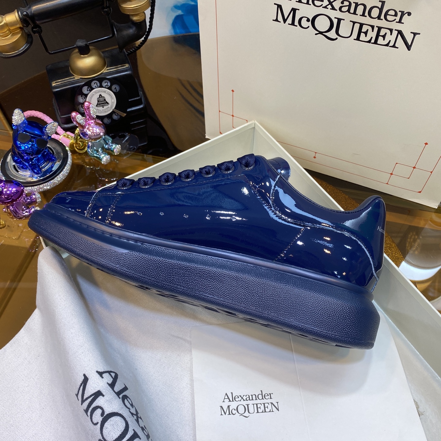 Alexander McQueen Patent Blue