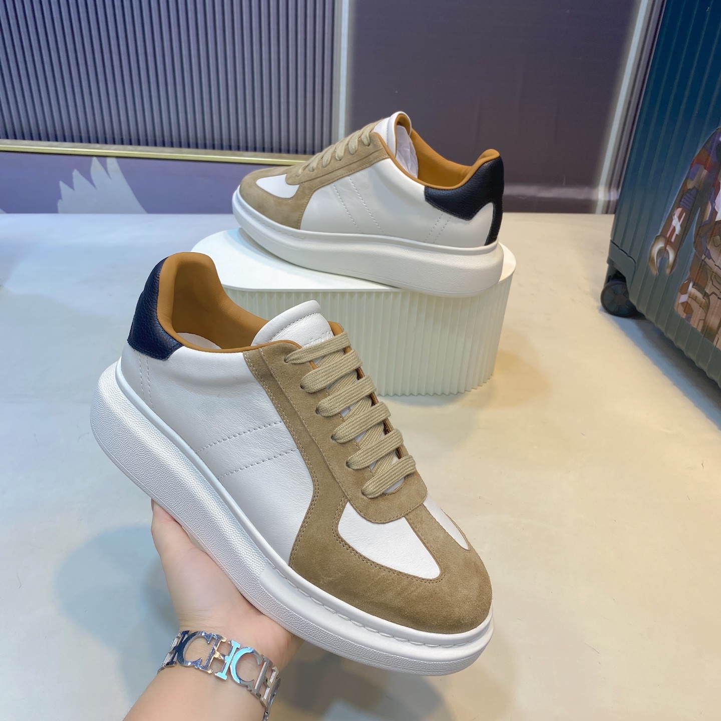 McQueen Oversized Sneaker Tan
