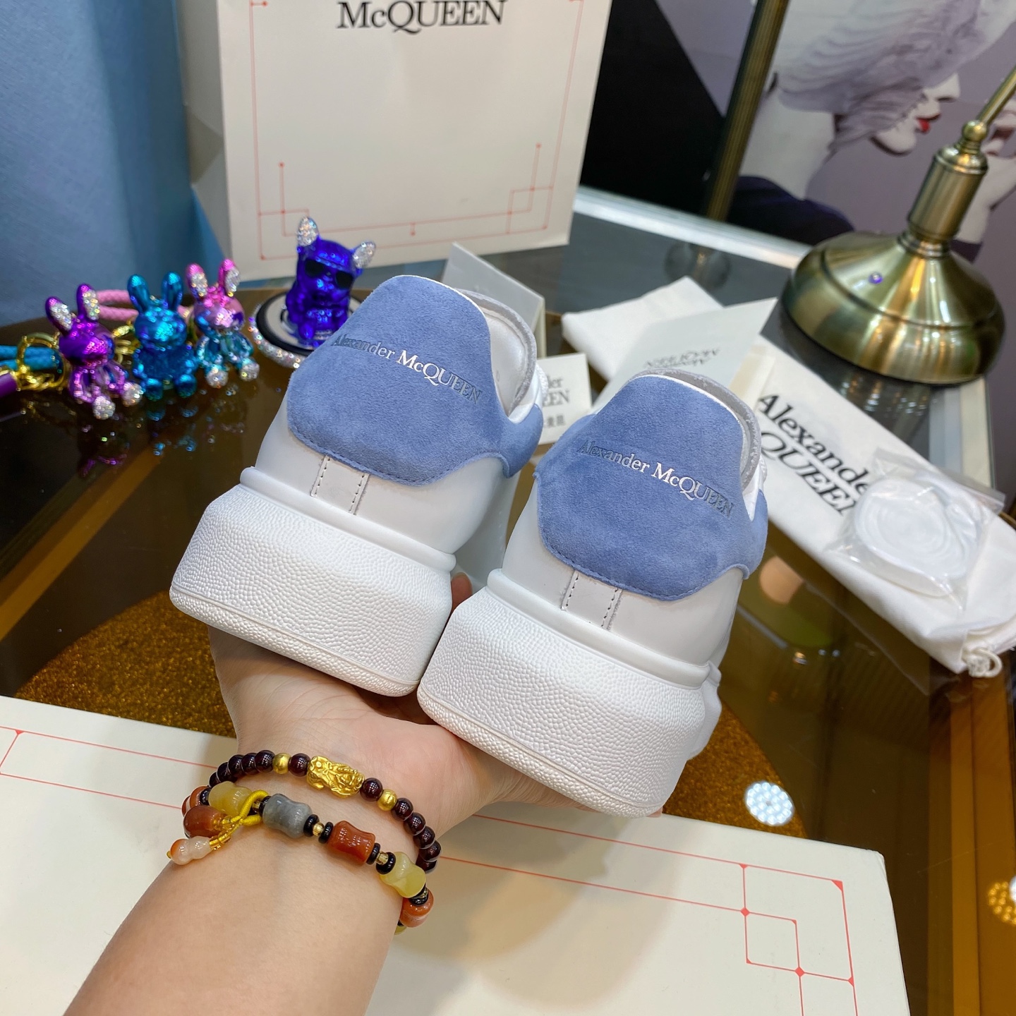 McQueen Sneaker White Blue