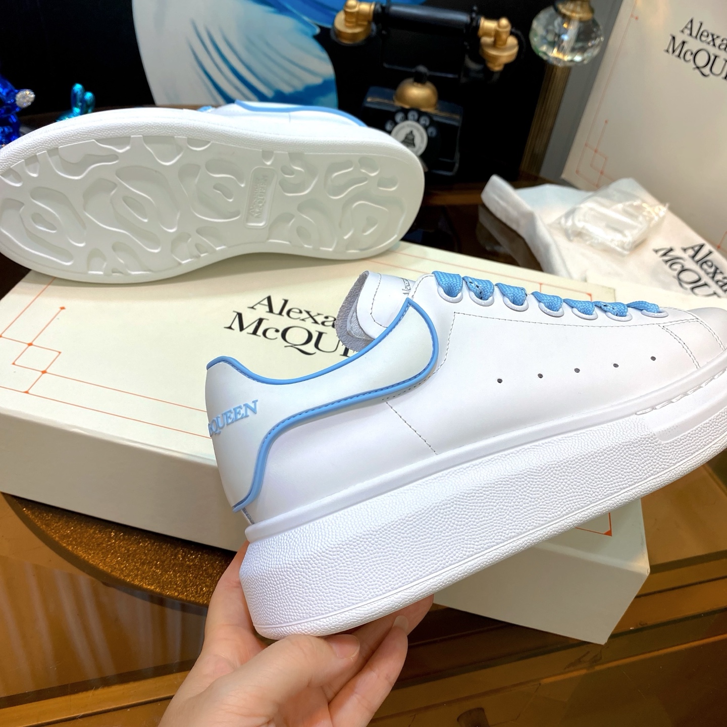 McQueen Sneakers White Blue