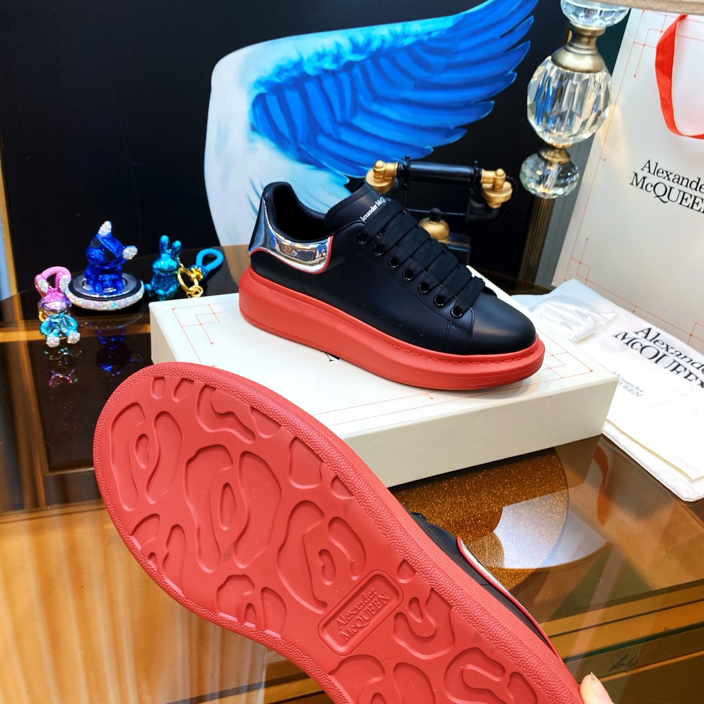 McQueen Sneaker Black Red