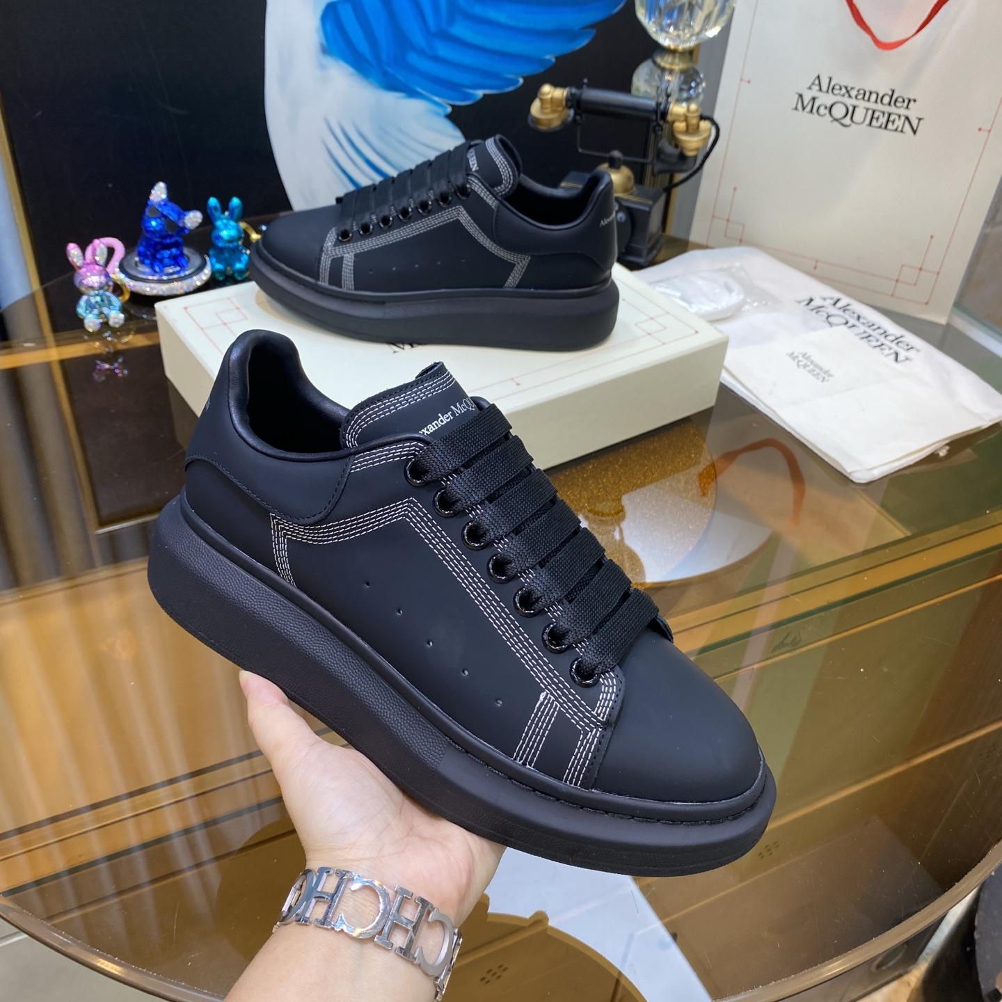 McQueen Oversized Sneaker Black