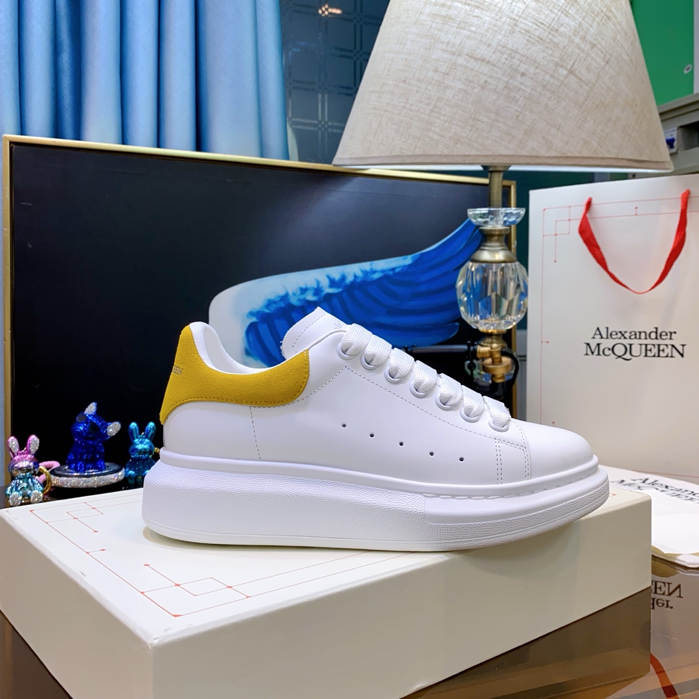 McQueen Oversole White Yellow