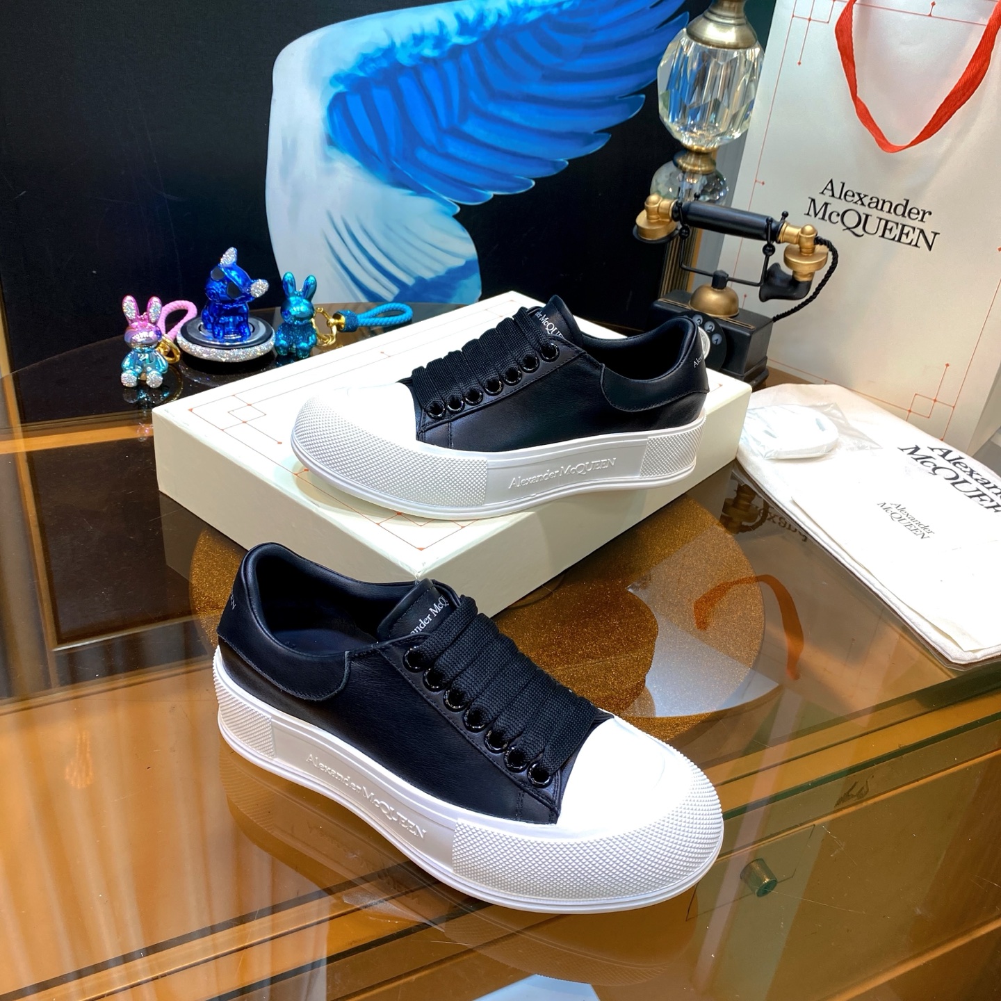 McQueen Air Sole Sneaker Black