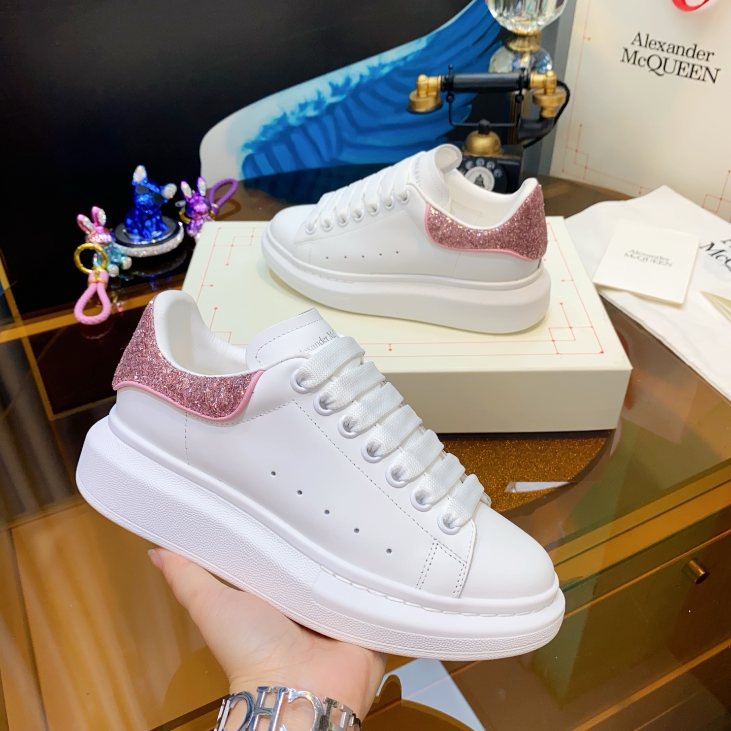 McQueen Sneakers White Pink