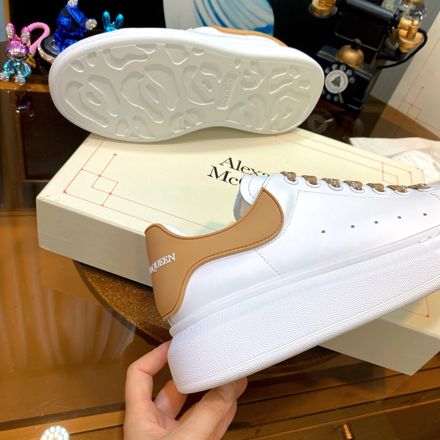 McQueen Sneaker White Tan