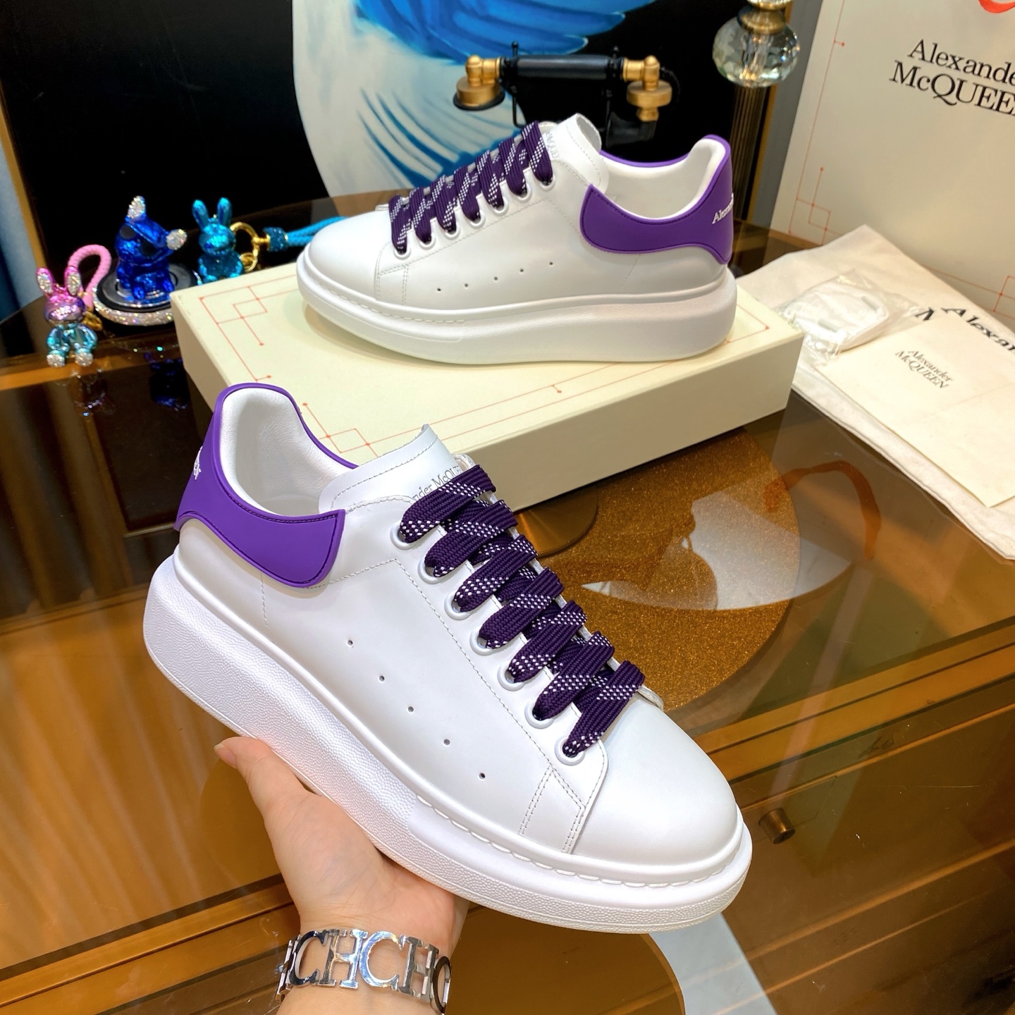 McQueen Sneaker White Purple