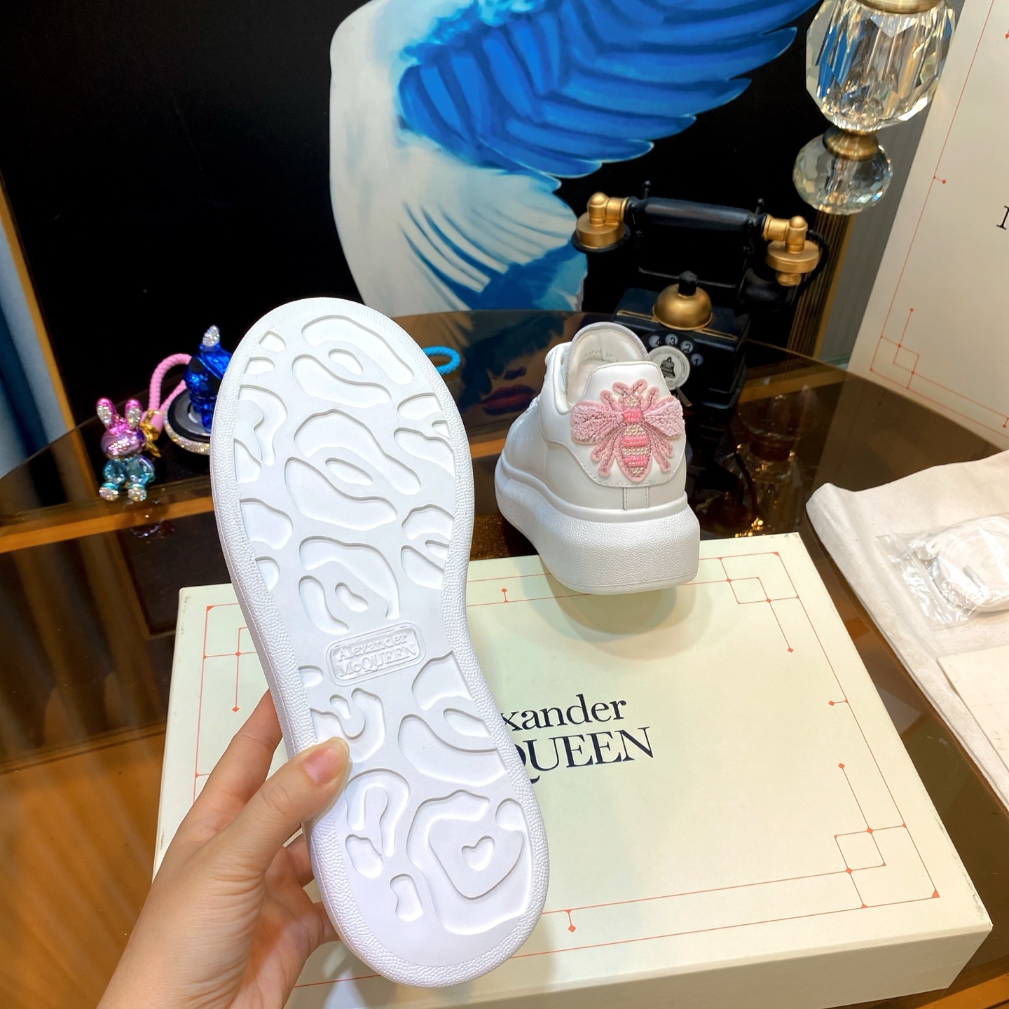Alexander McQueen Bee White