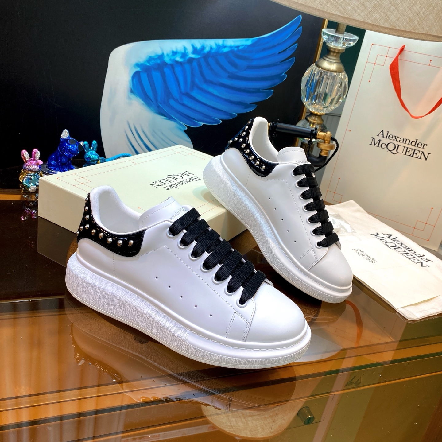 McQueen Stud Sneakers White