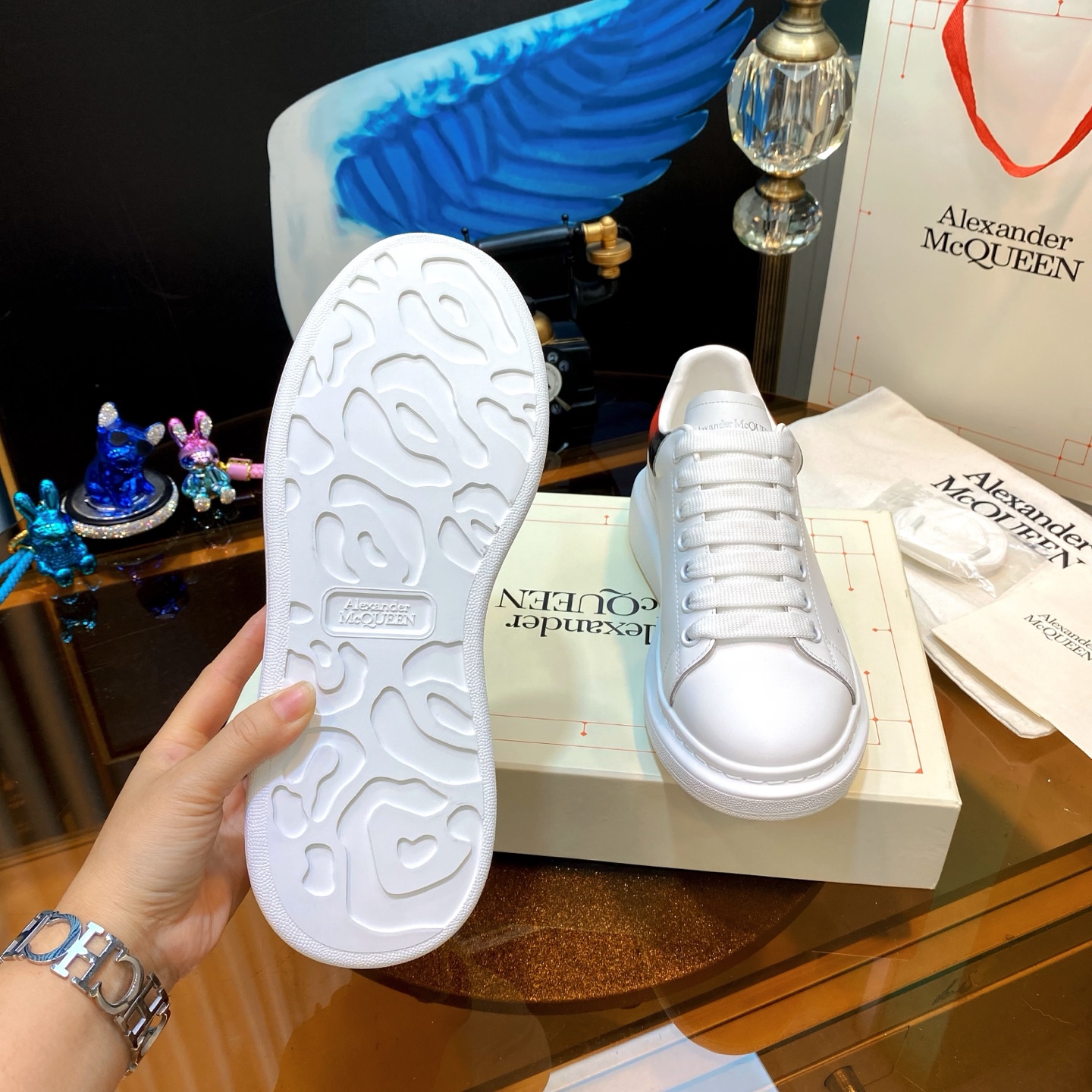 McQueen Sneakers White Red