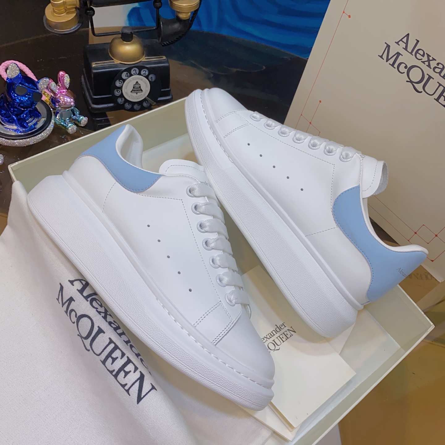 McQueen Sneaker White Blue