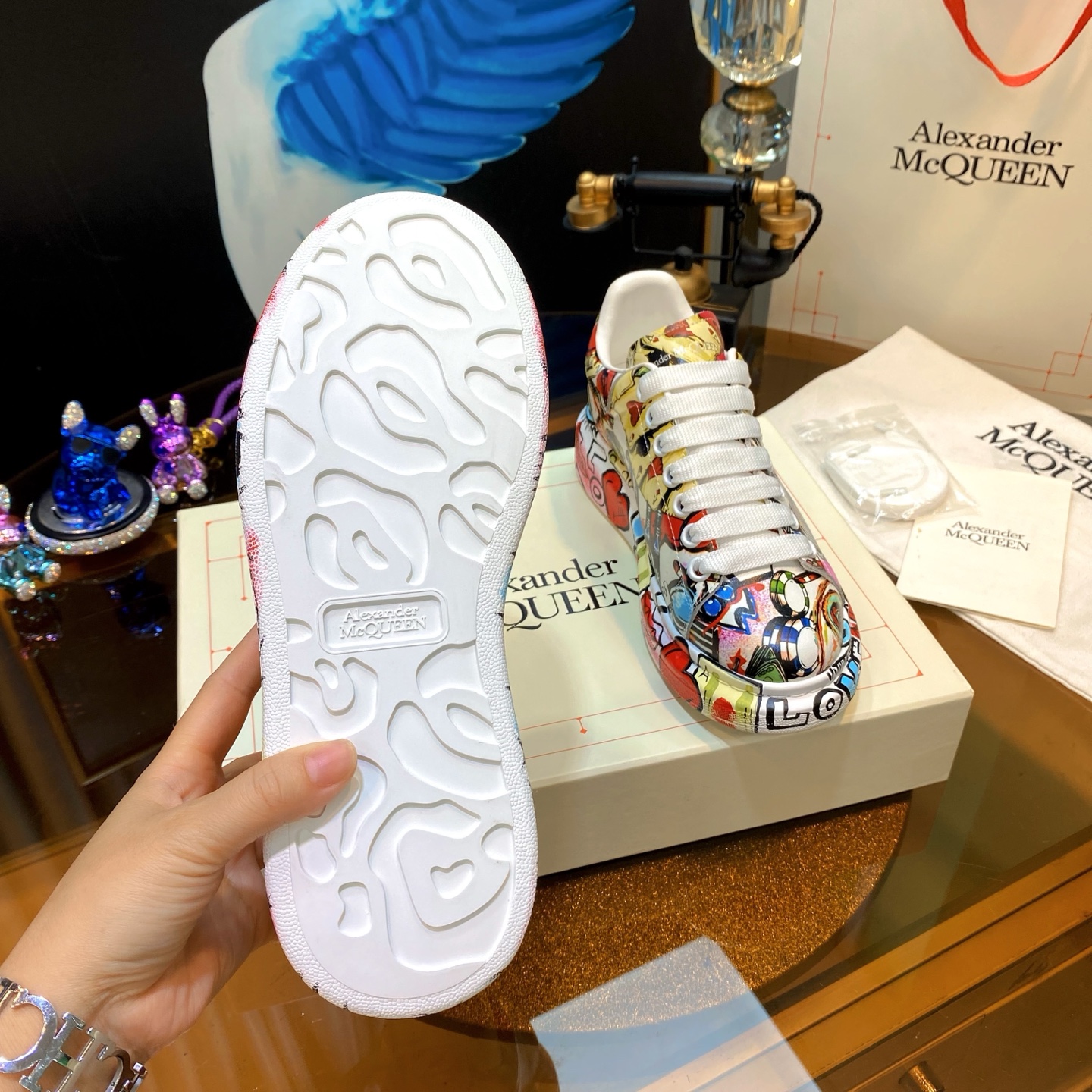 McQueen Graffiti Shoes Multi