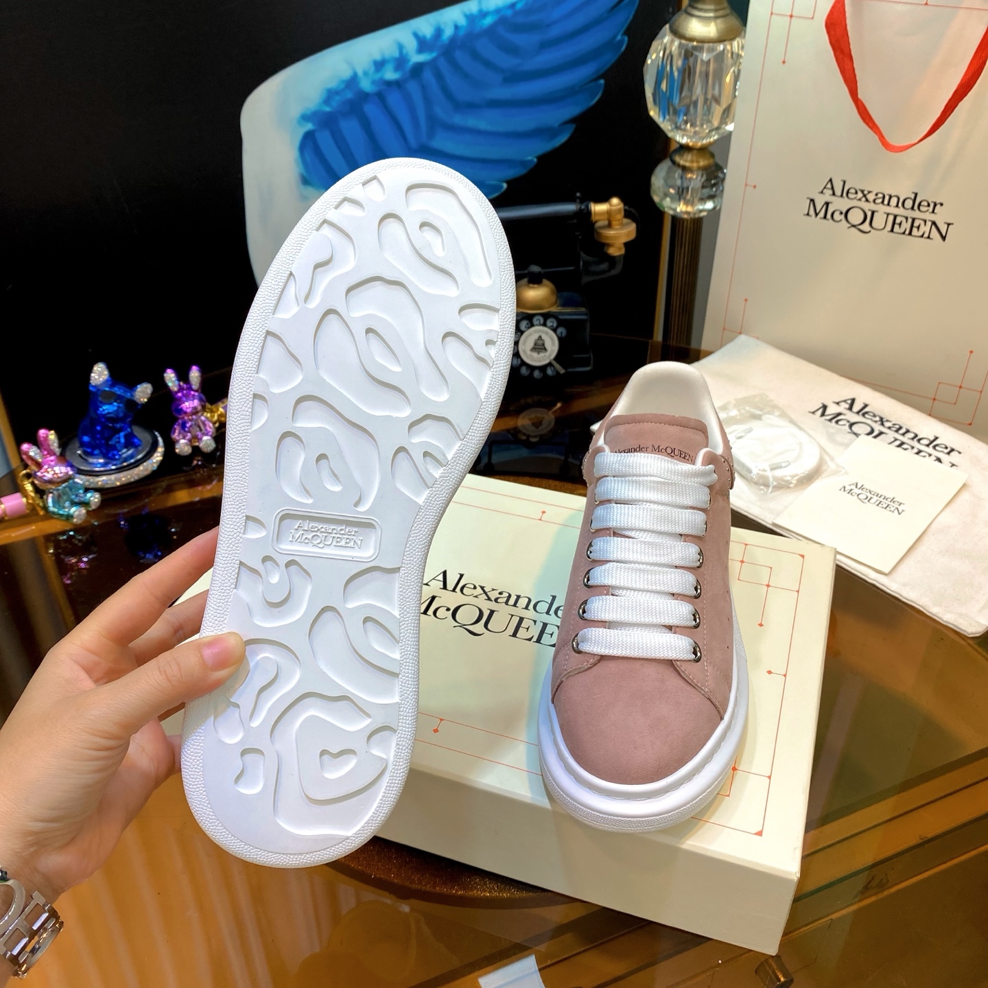 McQueen Stud Sneakers Pink