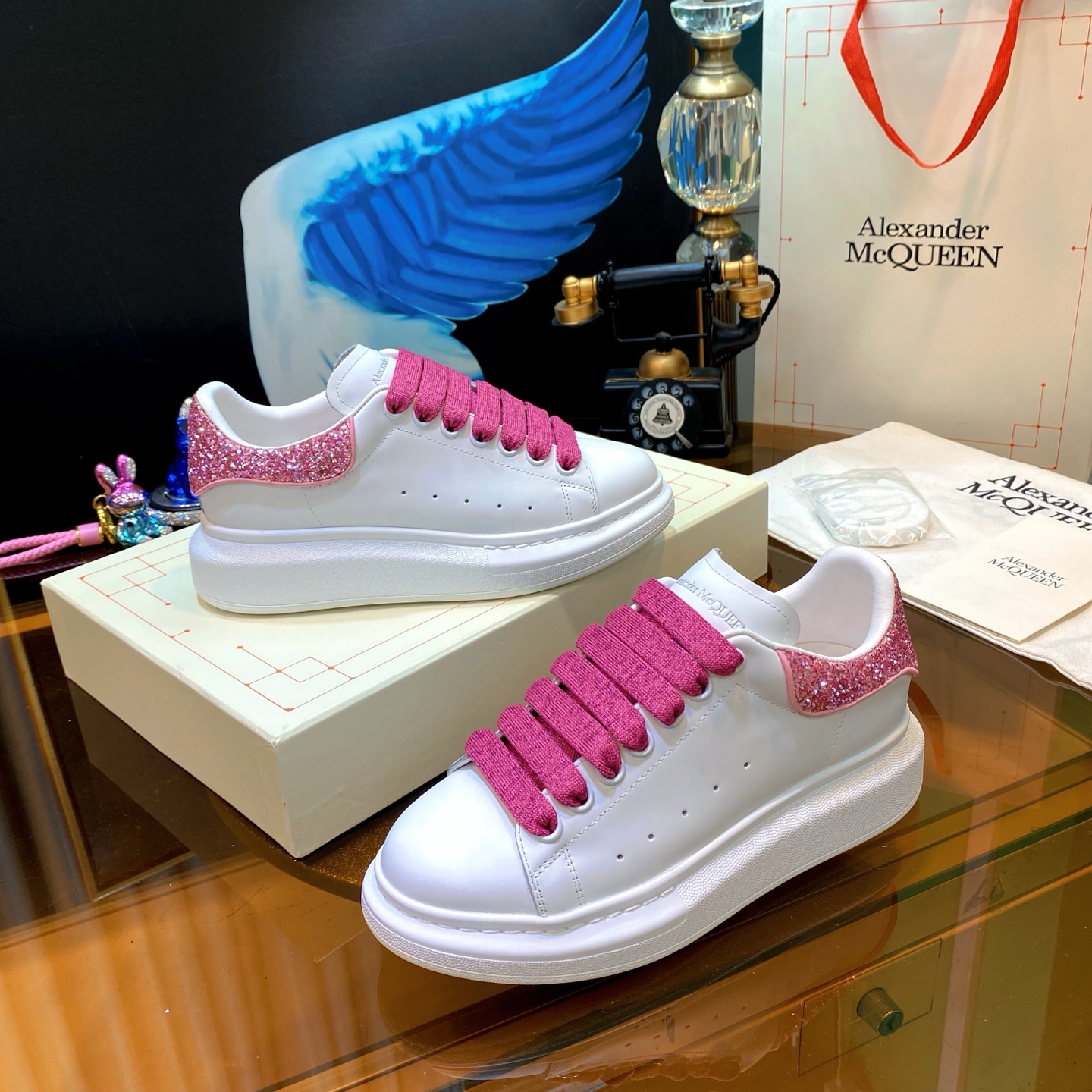 McQueen Glitter Sneakers Pink