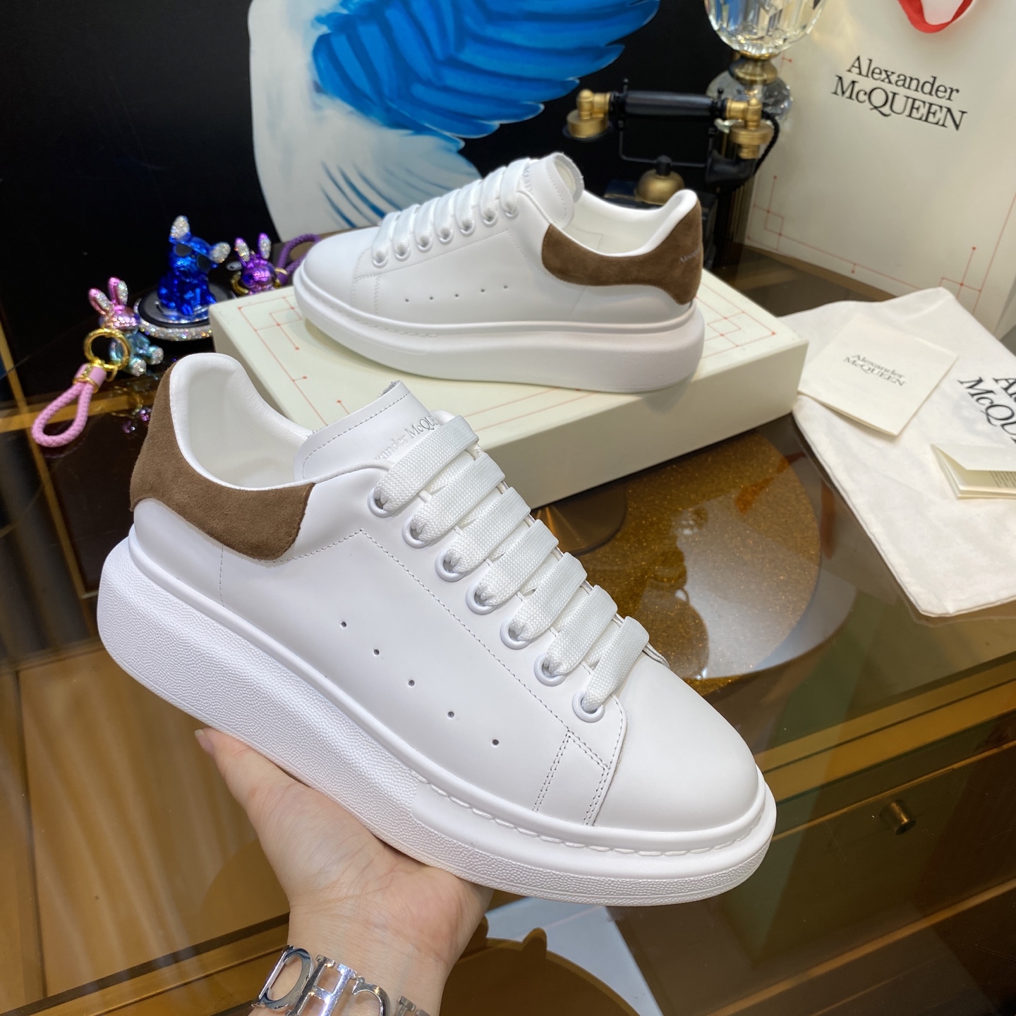 McQueen Sneakers White Brown