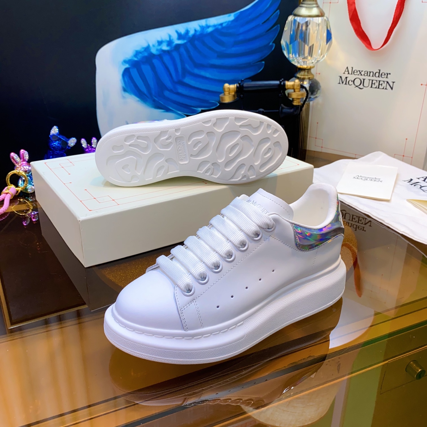 McQueen Holo Sneaker White