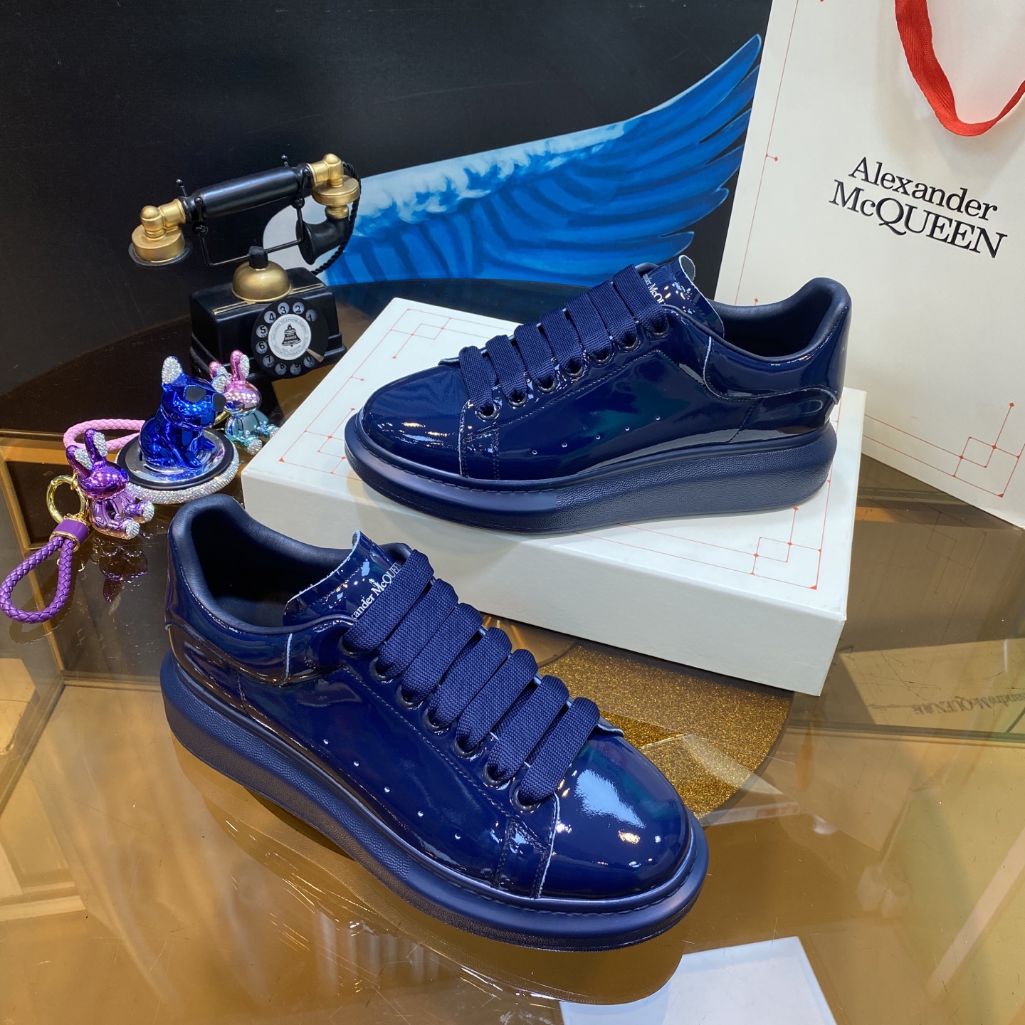 Alexander McQueen Patent Blue