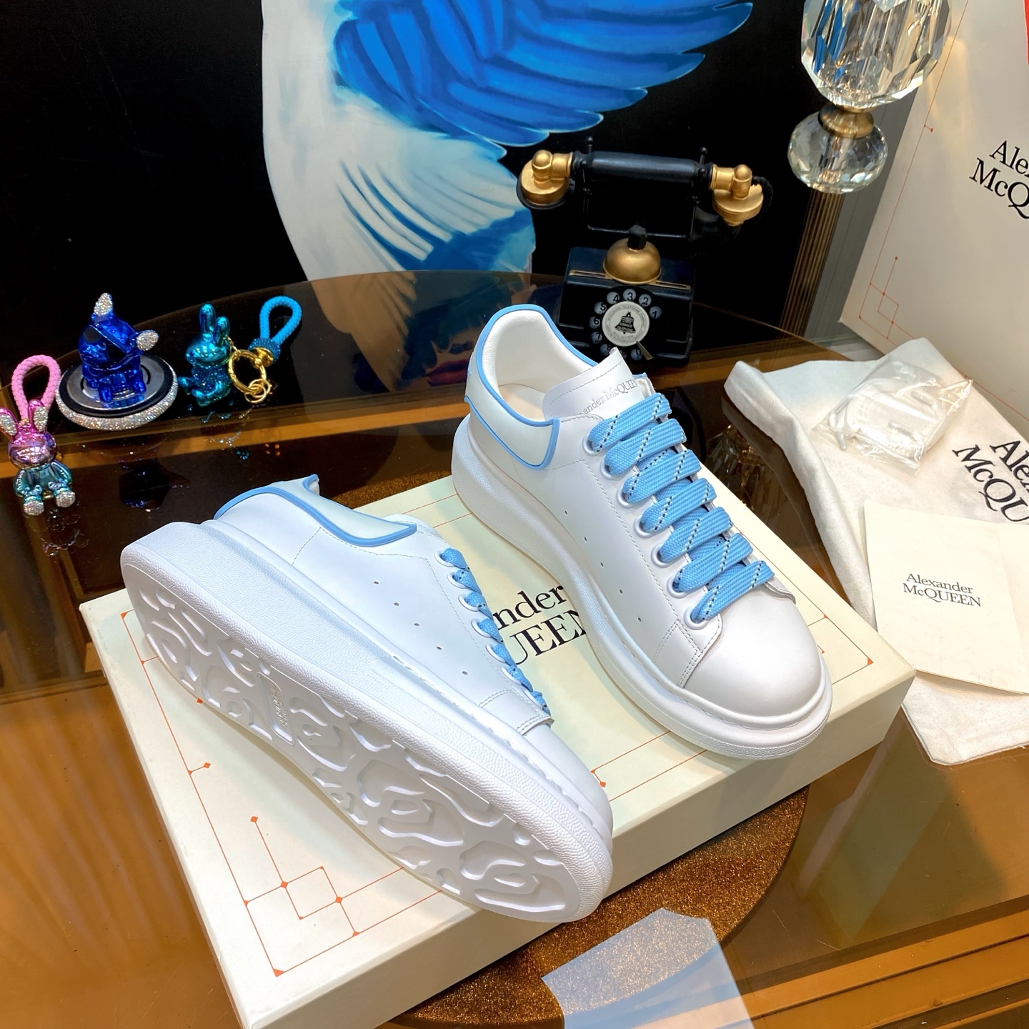 McQueen Sneakers White Blue
