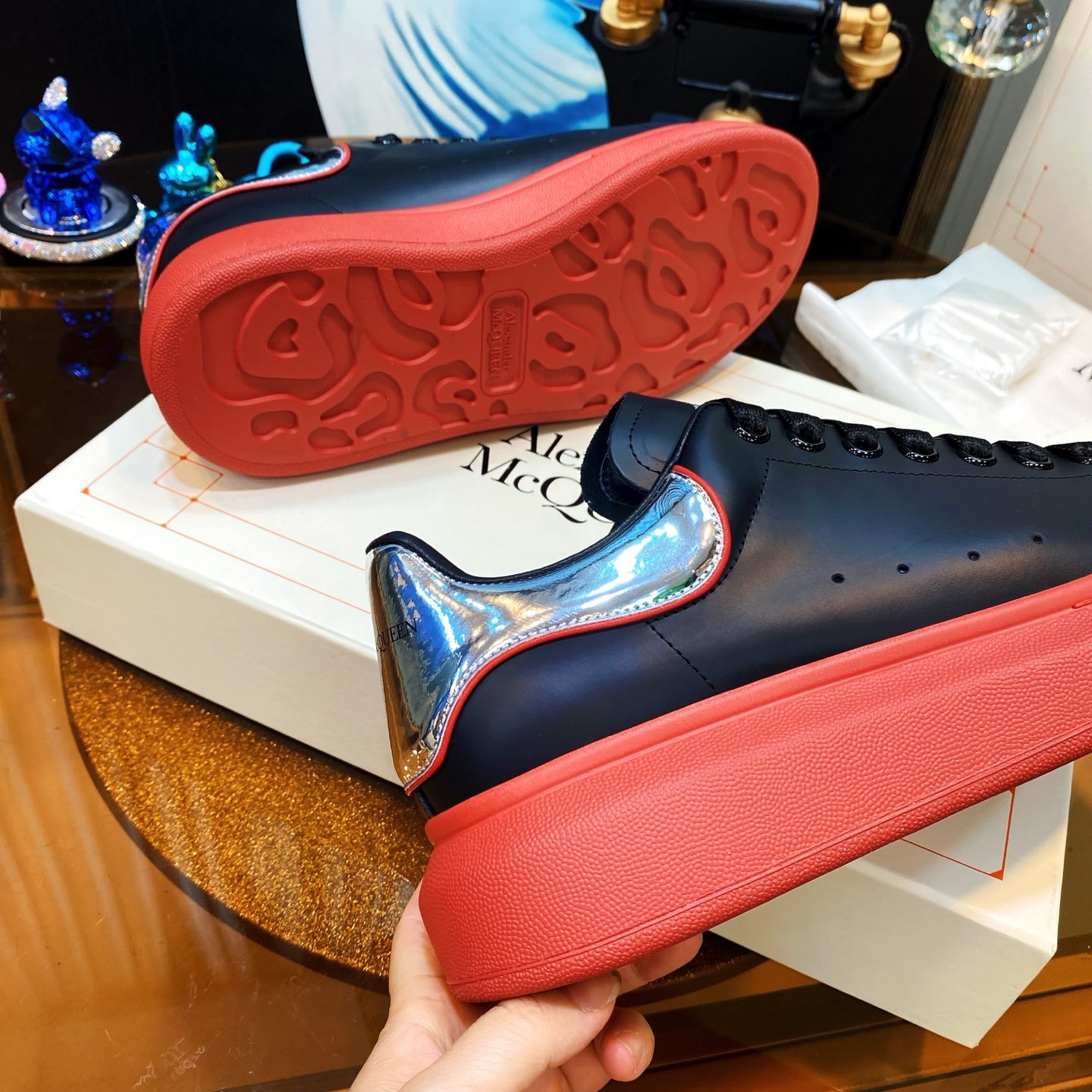 McQueen Sneaker Black Red