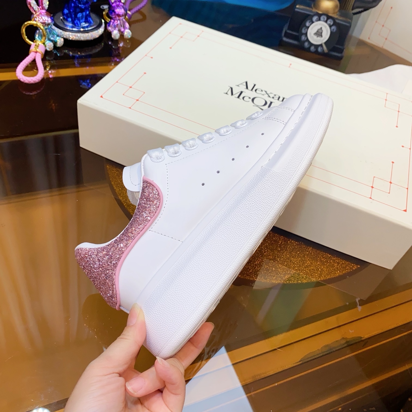 McQueen Sneakers White Pink