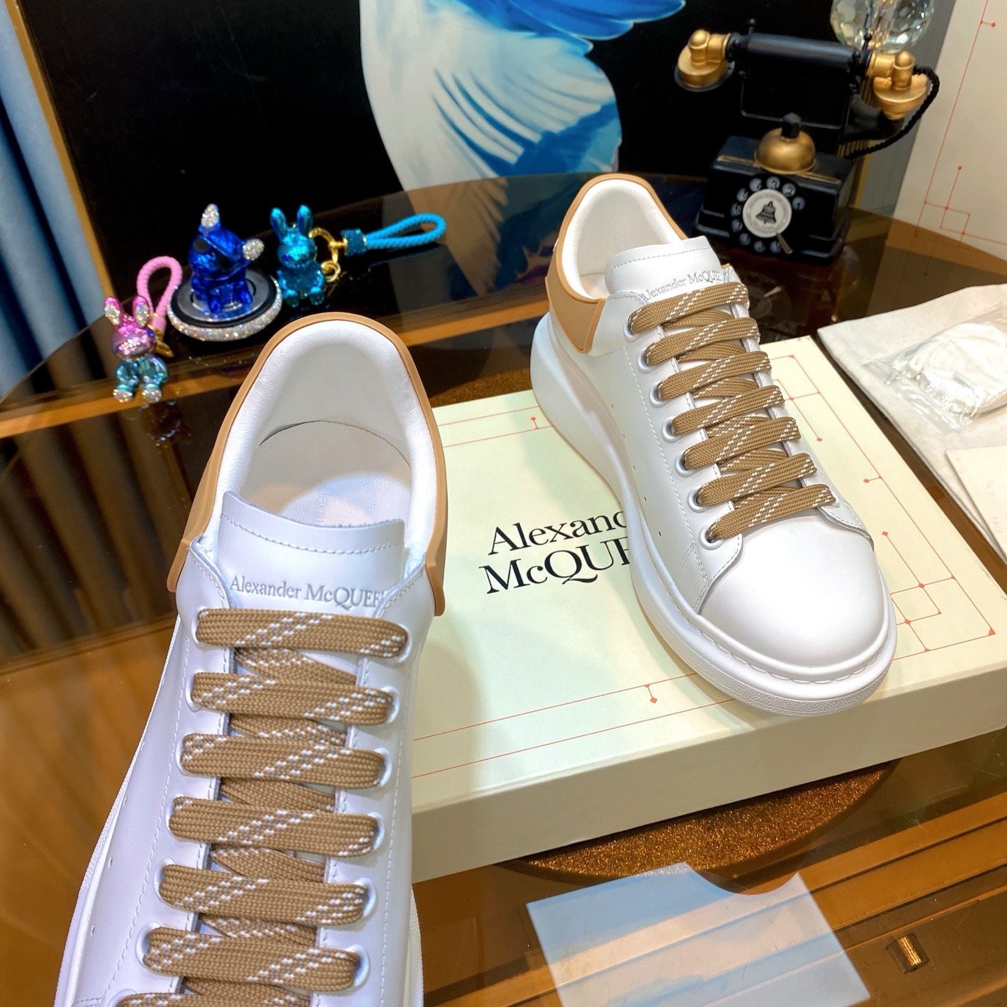 McQueen Sneaker White Tan