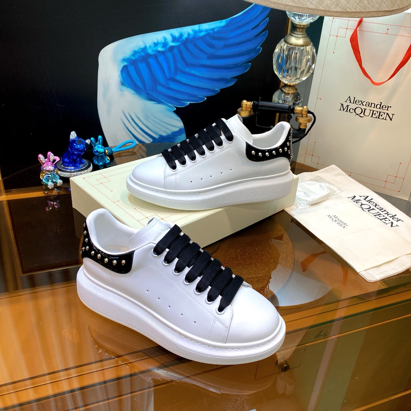 McQueen Stud Sneakers White