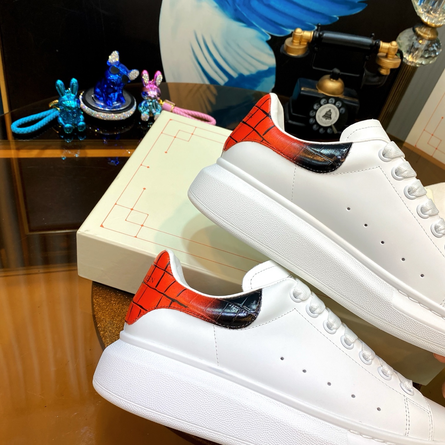 McQueen Sneakers White Red