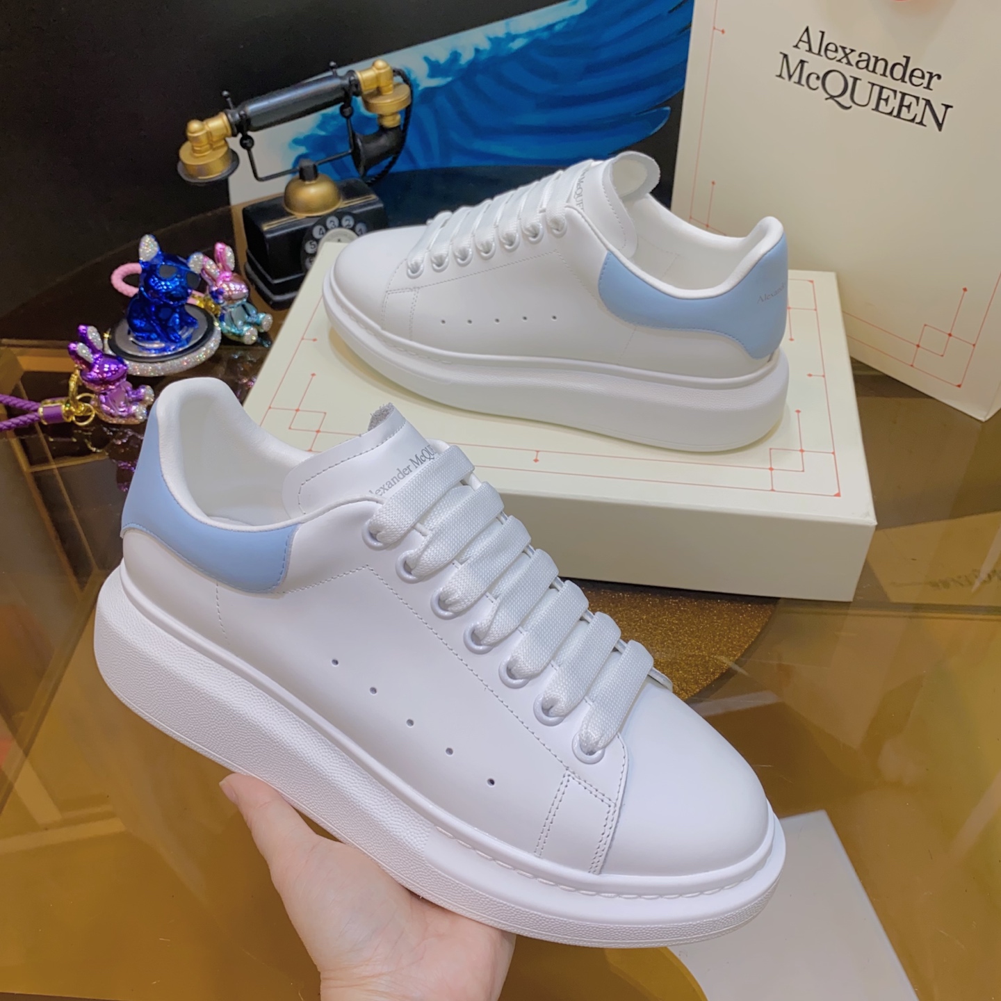 McQueen Sneaker White Blue