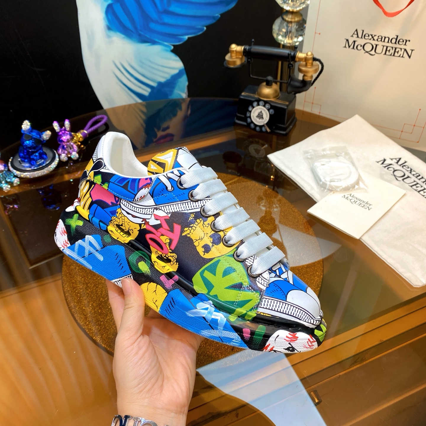 McQueen Graffiti Shoes Multi