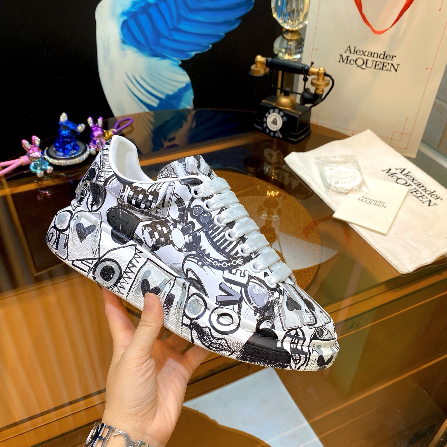 McQueen Art Sneakers B/W