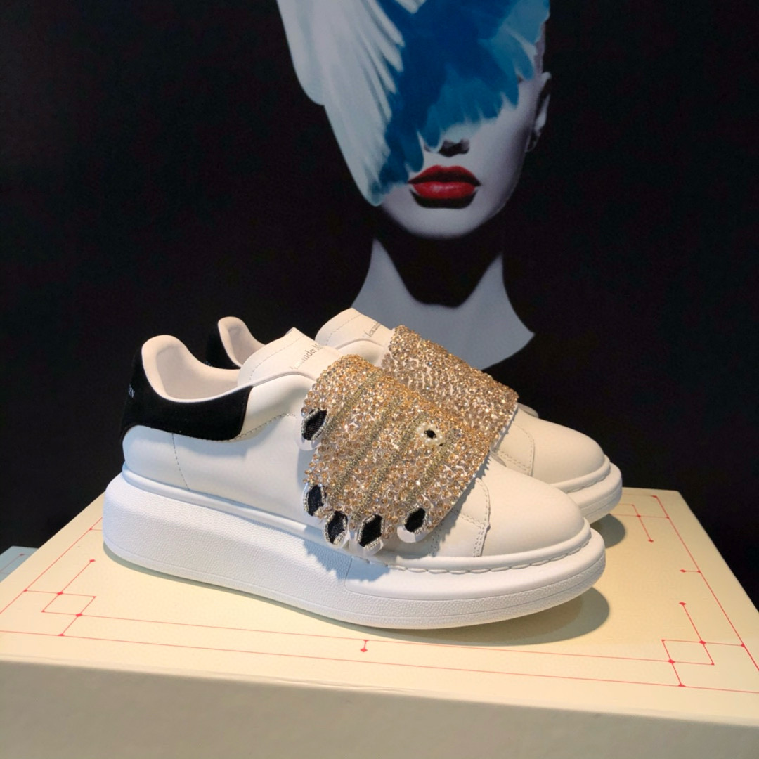 McQueen Crystal Sneakers White