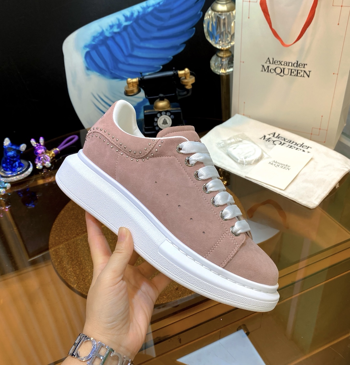 McQueen Stud Sneakers Pink