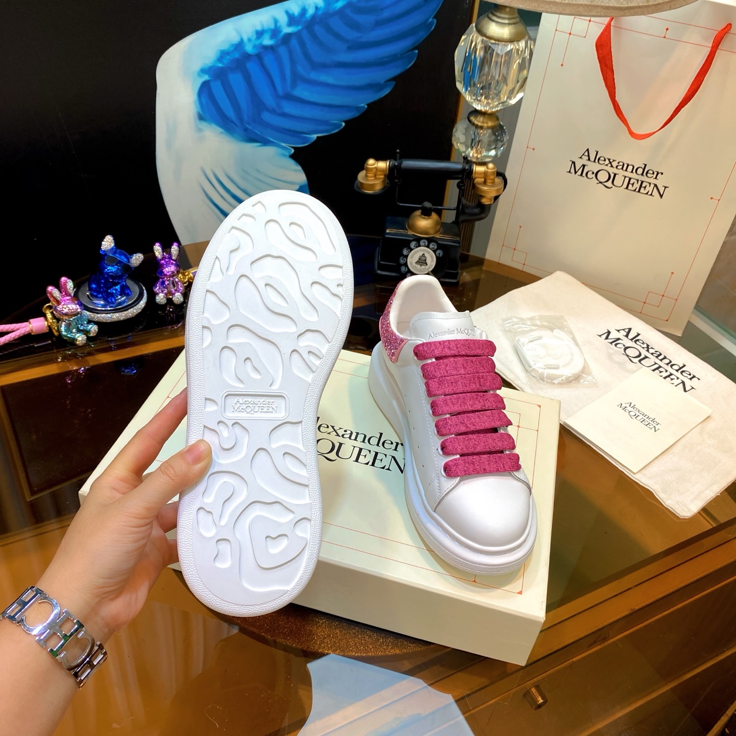 McQueen Glitter Sneakers Pink