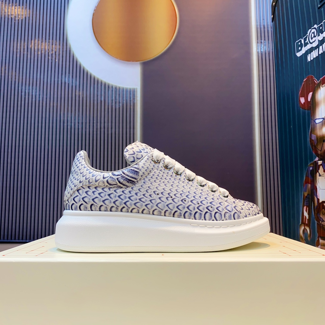 McQueen Embossed Sneakers Blue