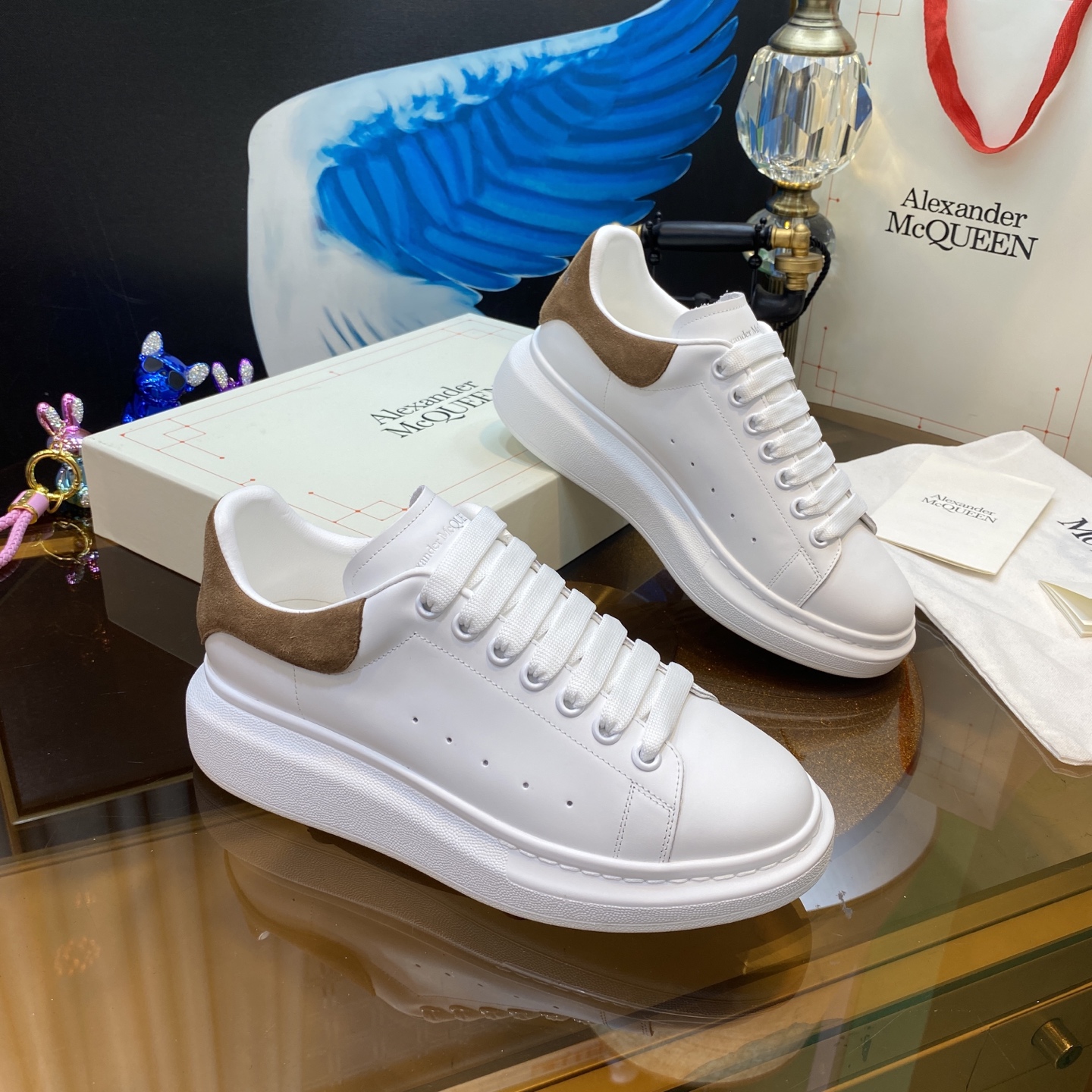 McQueen Sneakers White Brown