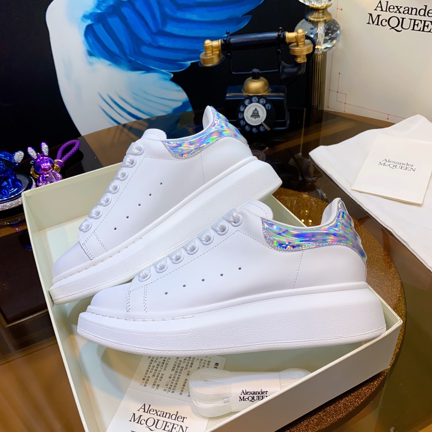 McQueen Holo Sneaker White
