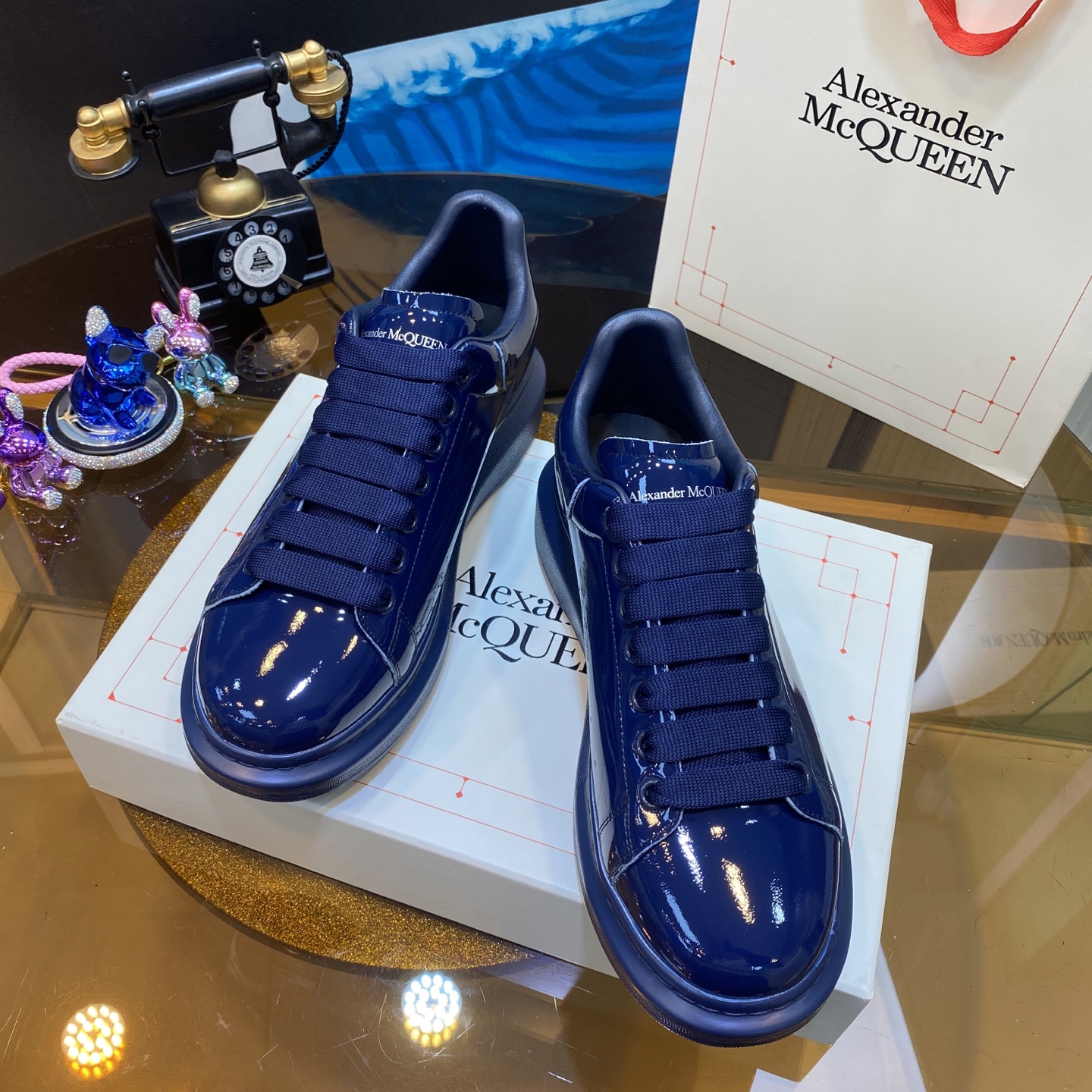 Alexander McQueen Patent Blue