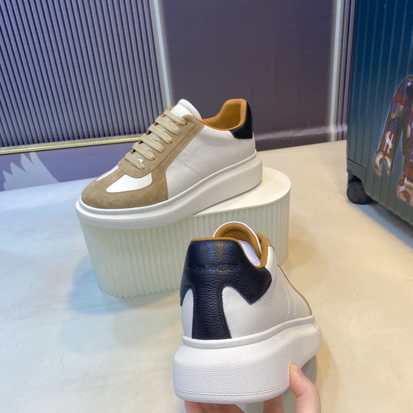 McQueen Oversized Sneaker Tan