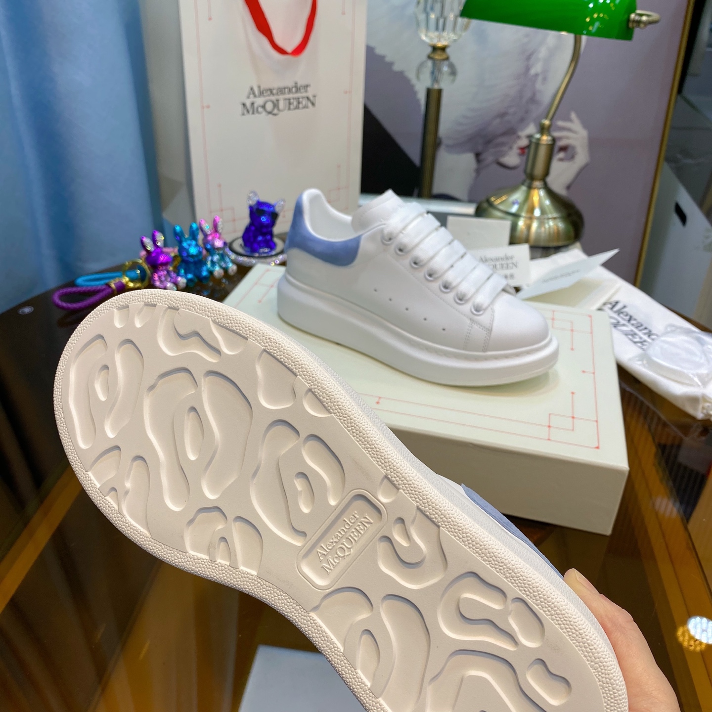 McQueen Sneaker White Blue