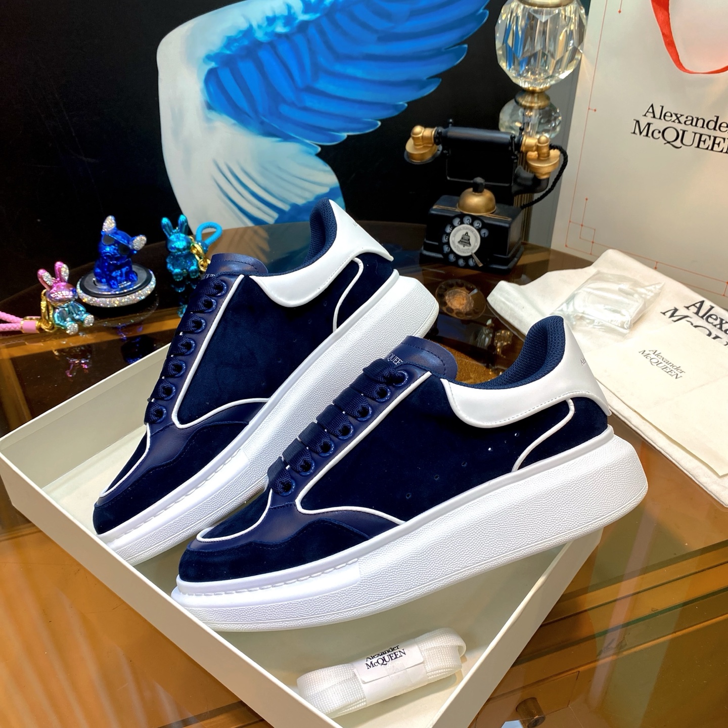 Alexander McQueen Navy Shoes