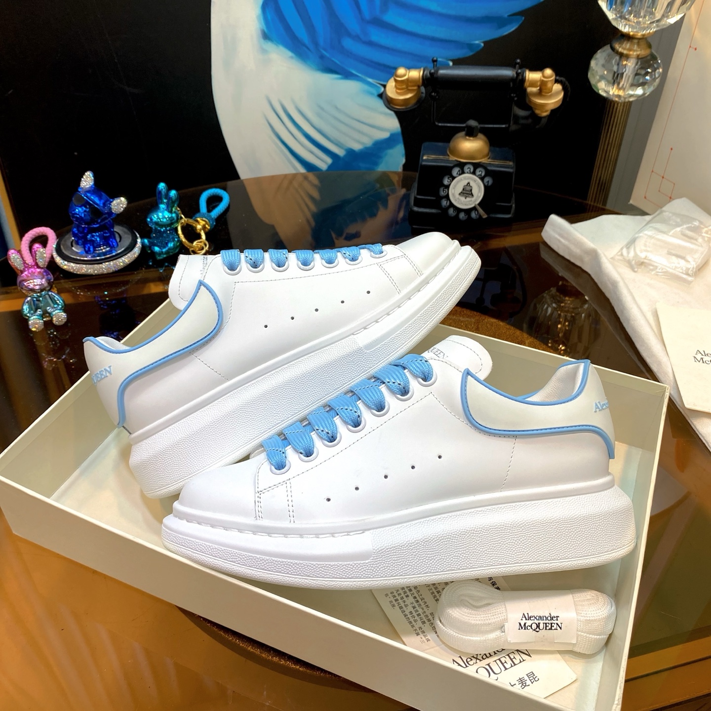McQueen Sneakers White Blue