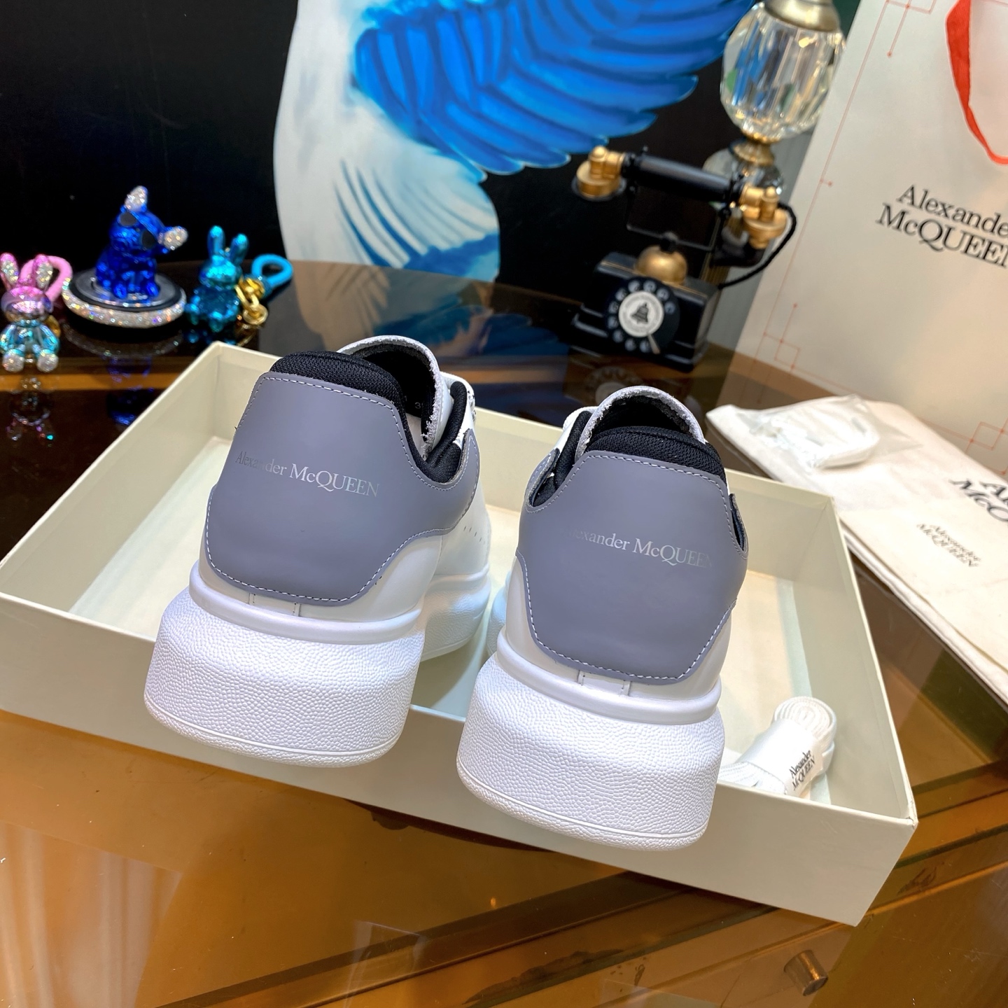 McQueen Leather Sneaker White