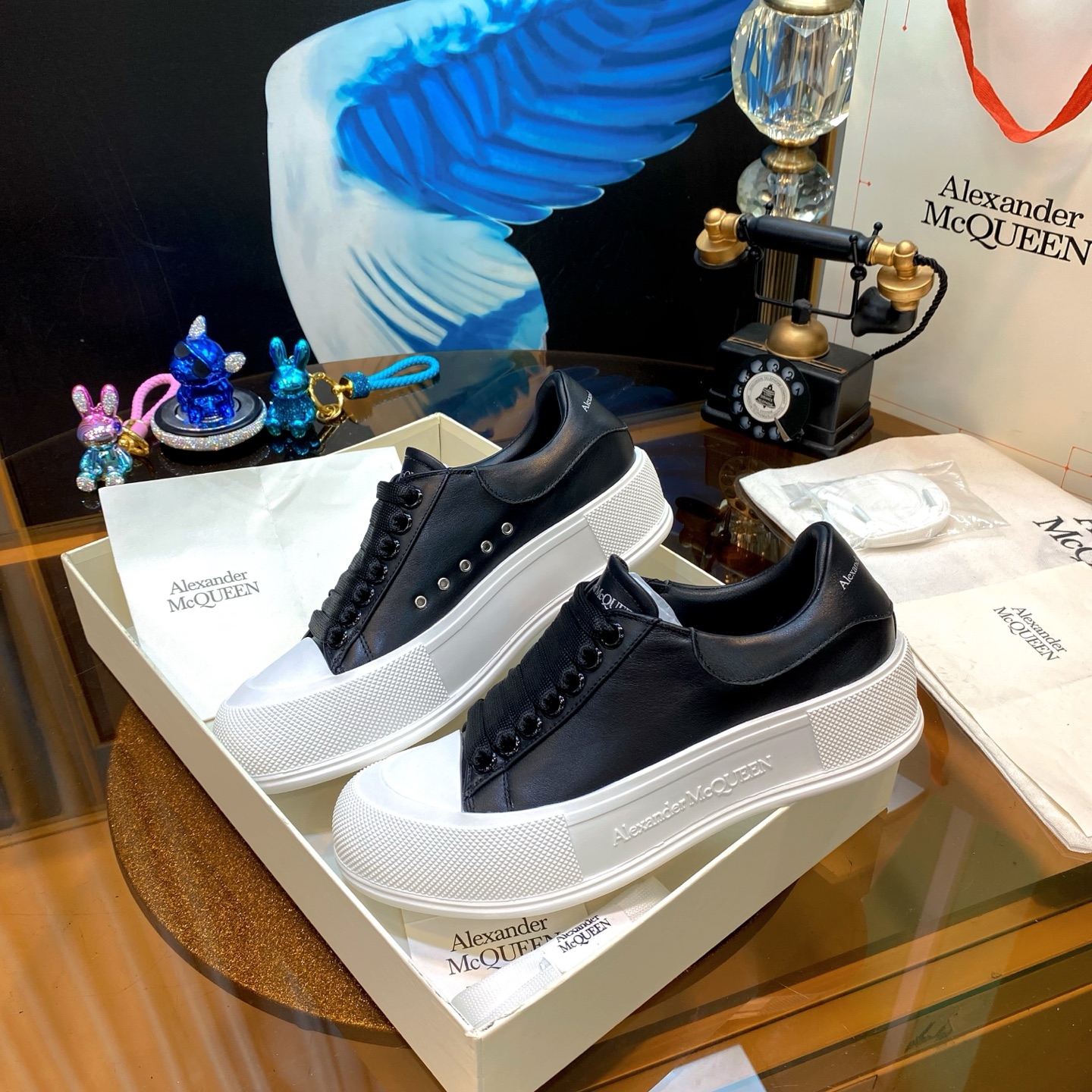McQueen Air Sole Sneaker Black